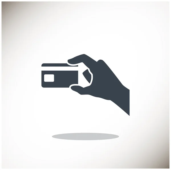 Carte de crédit à main — Image vectorielle