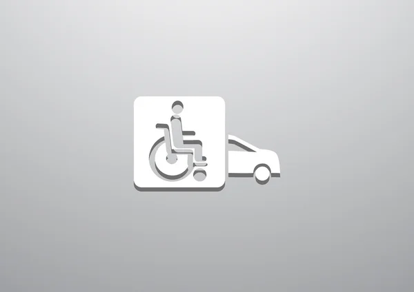 Désactivé dans l'icône de voiture — Image vectorielle