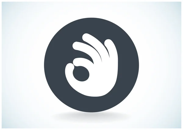 Ok gesture web icon — Stock Vector