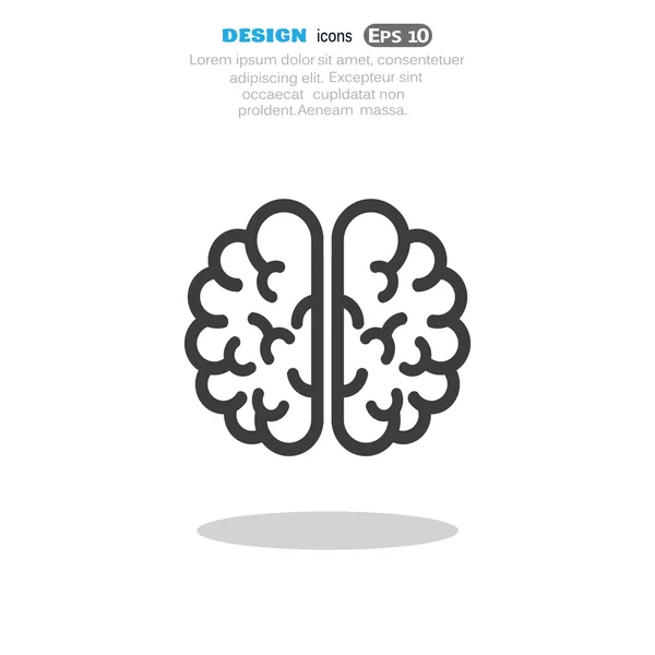 Icône web cerveau humain — Image vectorielle