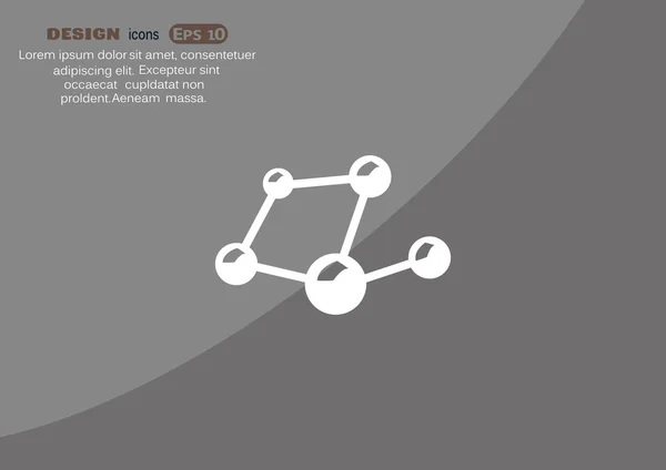 Icono web compuesto molecular — Archivo Imágenes Vectoriales