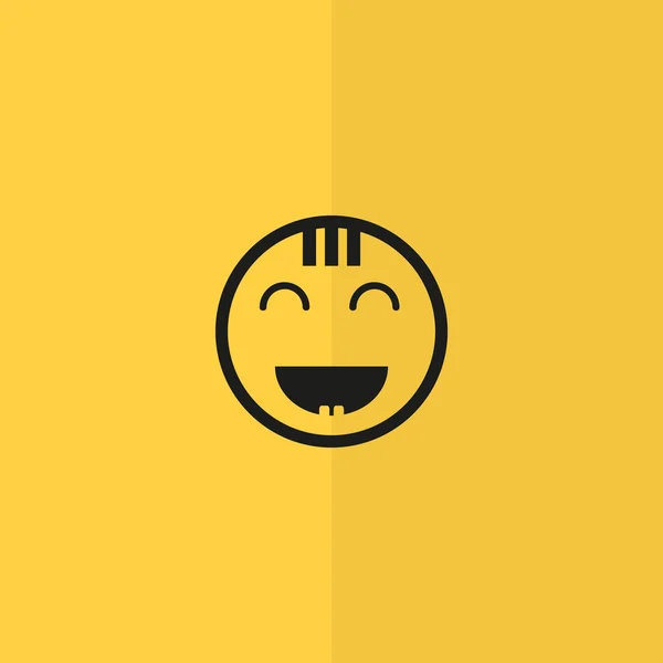 Happy boy web icon — Stock Vector