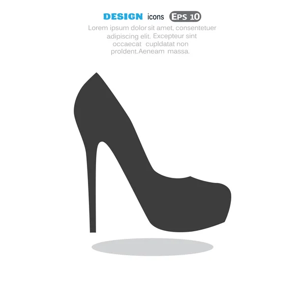 Icône Web de chaussure féminine — Image vectorielle