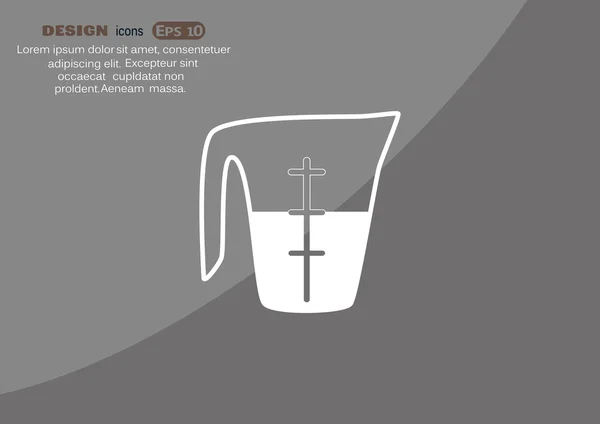 Tazza di misura con icona liquida — Vettoriale Stock