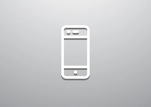 Eenvoudige smartphone web pictogram — Stockvector