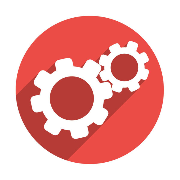 Rounded gears simple icon
