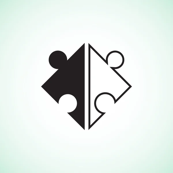 Puzzle-Element einfaches Web-Symbol — Stockvektor
