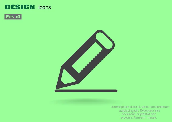 Dibujo lápiz simple icono web — Vector de stock