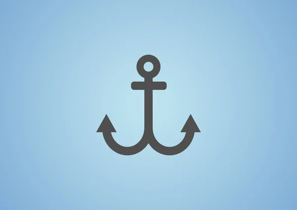 Simple anchor web icon — Stock Vector