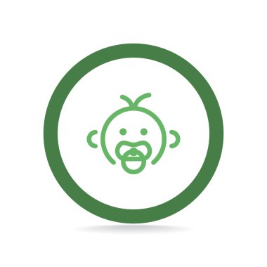 Bebek emziği ile basit simgesi