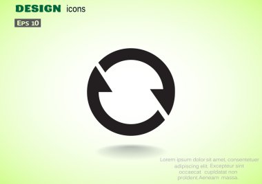 Circle with arrows web icon clipart