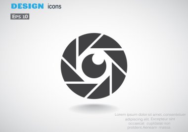 Objektif göz web simgesi