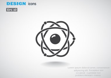 Atoms sign, nuclear concept clipart