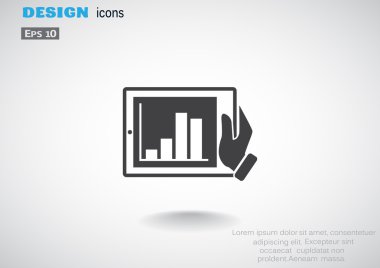 Dijital tablet basit web simgesi