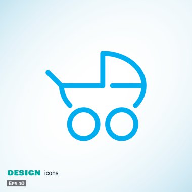 Bebek arabası anahat web simgesi