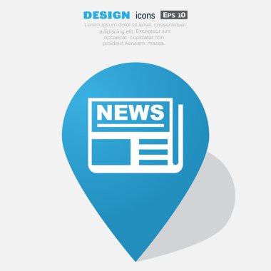 Basit gazete web simgesi