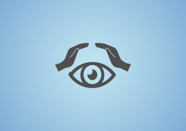 İnsan göz ve ellerini web simgesi