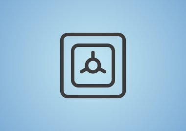 Güvenli illüstrasyon, banka ve para kavramı