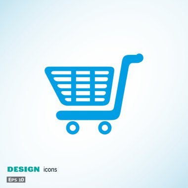 Alışveriş sepeti basit web simgesi