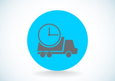 Saat, hızlı teslimat kavramı ile kamyon