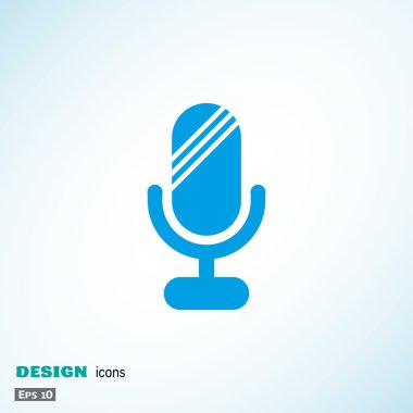 Basit mikrofon web simgesi