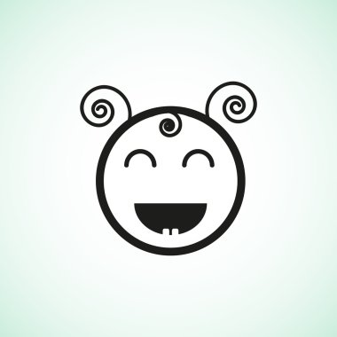 Mutlu bir çocuk yüzü doodle