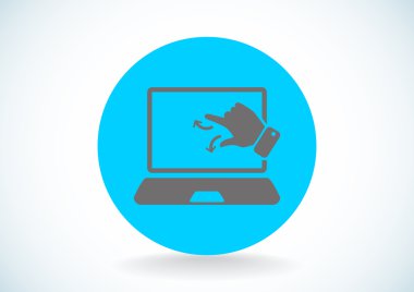 Dokunmatik ekranda dizüstü web simgesi