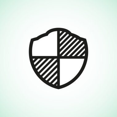 Çizgili basit kalkan kutsal kişilerin resmi