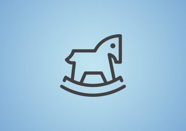 Çocuk oyuncak at web simgesi