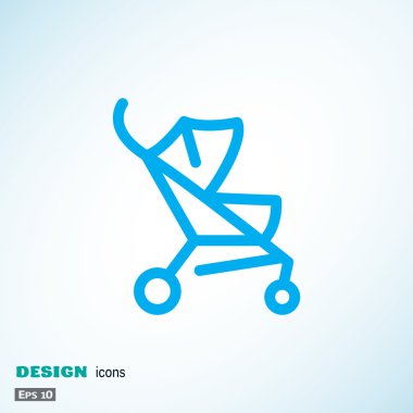 Bebek arabası anahat web simgesi