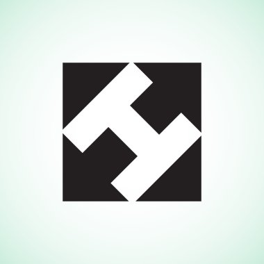 Üçgenler ve oklar ile kare simgesi