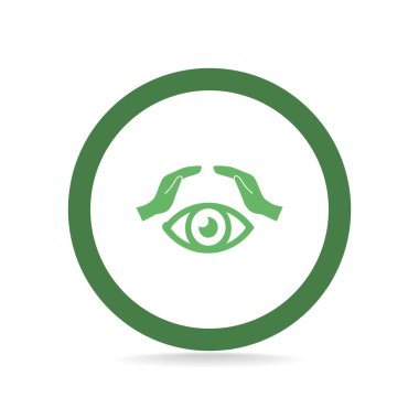 İnsan göz ve ellerini web simgesi