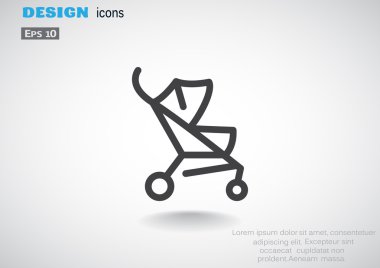 Bebek arabası anahat web simgesi