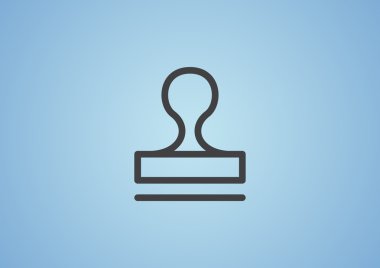 Mühür stamper kavramı simgesi
