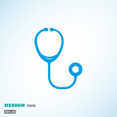 Stetoskop basit web simgesi