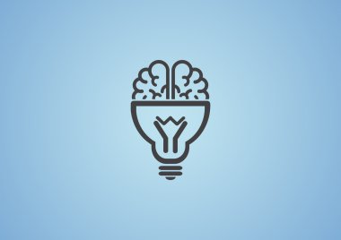 Ampul simgesi olan beyin