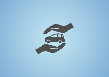 Car protection concept icon clipart