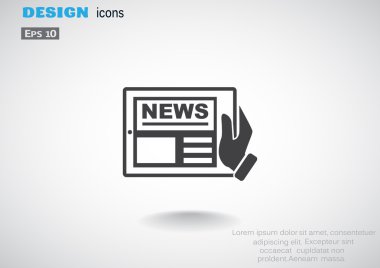 Dijital tablet basit web simgesi