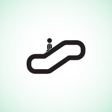 에스컬레이터, 간단한 표시에 남자