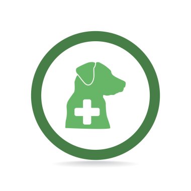 Köpek siluet ile imzalamak ve çapraz