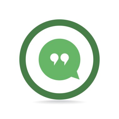 İletişim web simgesi, tırnak işareti kabarcık