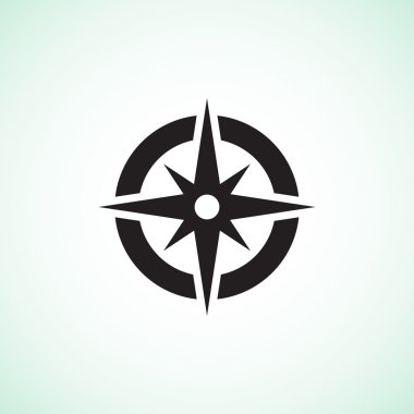 Pusula web simgesi ile Rüzgar gülü