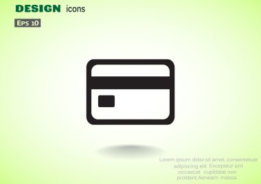Plastik kart basit web simgesi