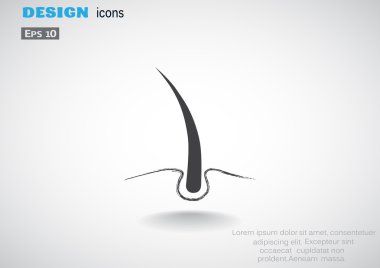 Hasarlı saçın web simgesi