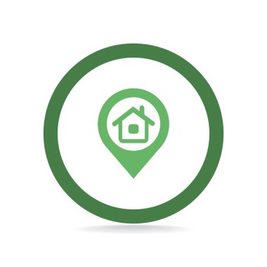 Evin konumu işaretçi basit simgesi