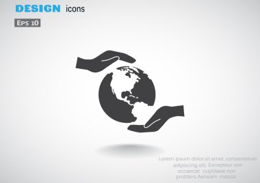 Dünya eller web simgesi