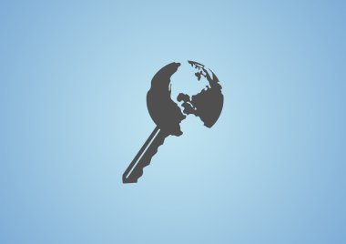 Dünya web simgesi anahtarı