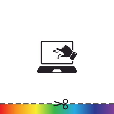 Dokunmatik ekranda dizüstü web simgesi