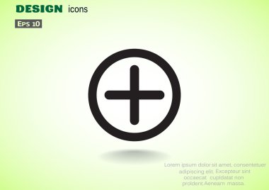 Artı simgesi web simgesi basit