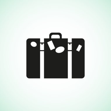 Turist bavul basit web simgesi